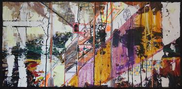 Original Abstract Travel Mixed Media by JOSEPH DEMMAR