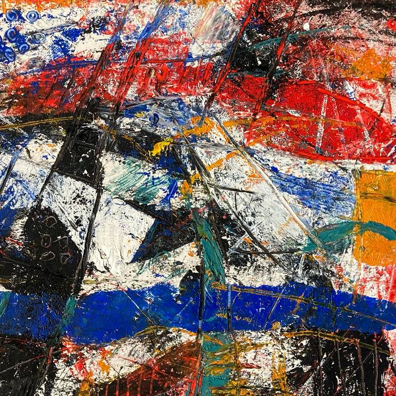 Original Abstract Expressionism Landscape Painting by Osvaldo Krasmanski