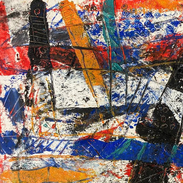Original Abstract Expressionism Landscape Painting by Osvaldo Krasmanski