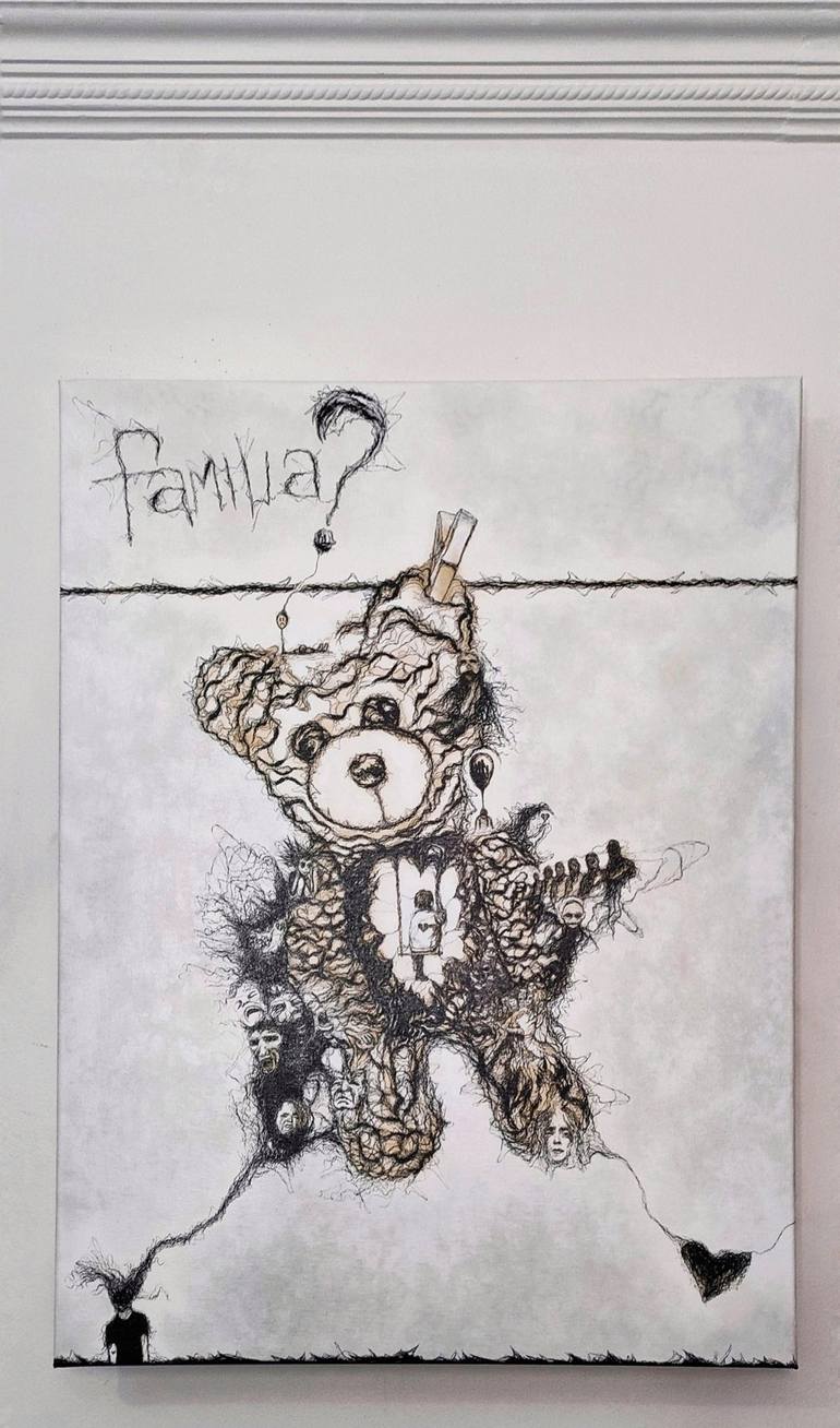 Original Surrealism Family Painting by Sebastian felipe Barreto 