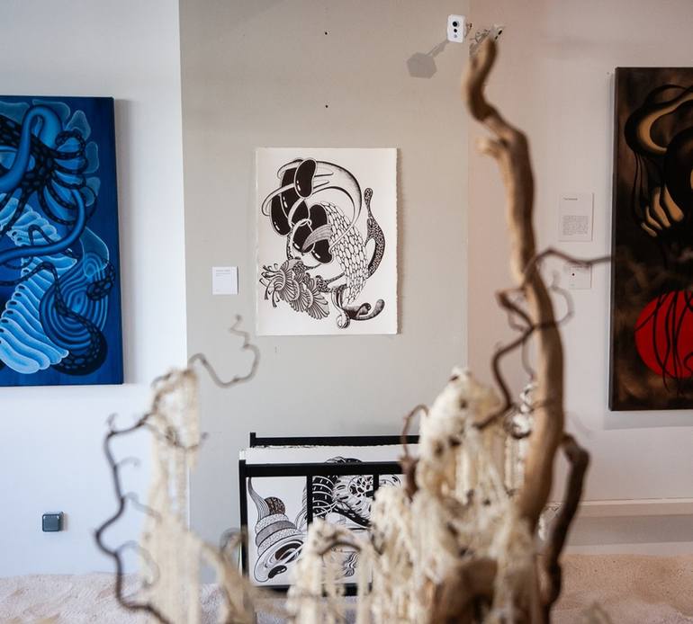 Original Surrealism Abstract Drawing by Ekaterina Nizamova