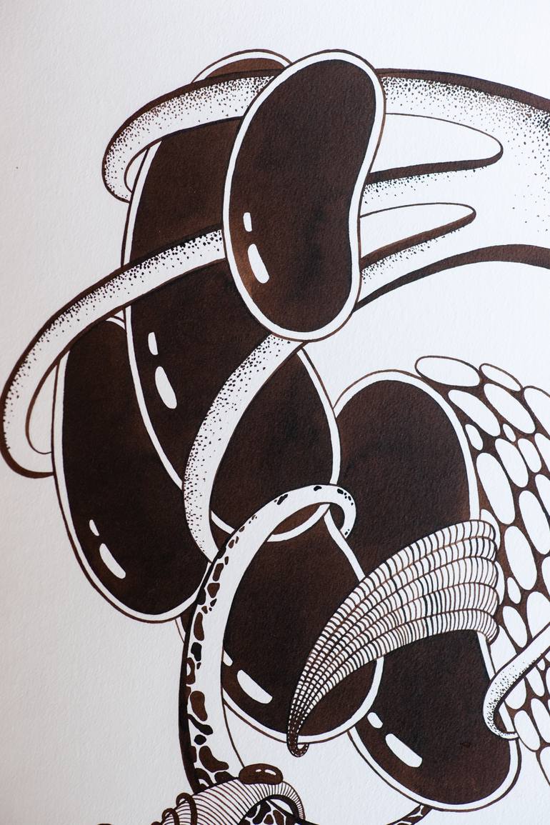 Original Surrealism Abstract Drawing by Ekaterina Nizamova