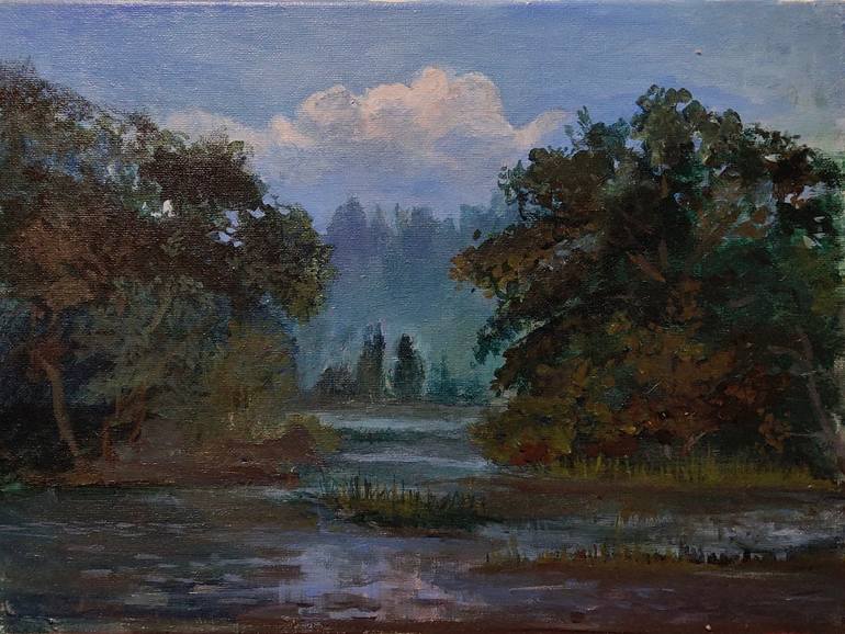 Original Water Painting by Siamion Hulevich | Impressionism Art on Canvas | It's will be a good day