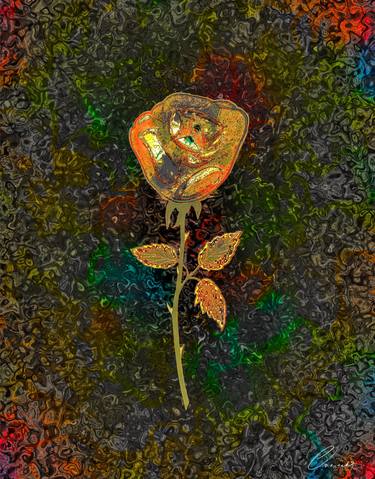 Original Abstract Expressionism Floral Digital by Orakald Owngahd
