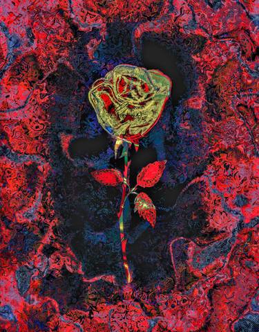 Original Abstract Expressionism Floral Digital by Orakald Owngahd