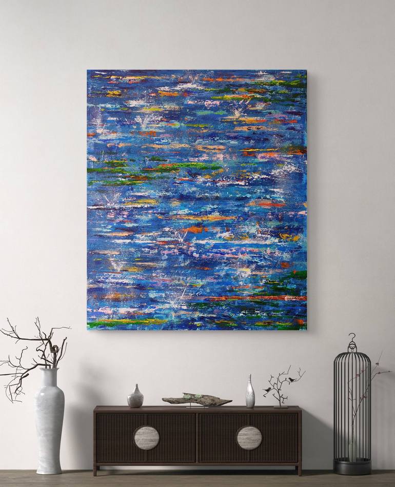 Original Abstract Expressionism Water Painting by Raffaella Lupetti