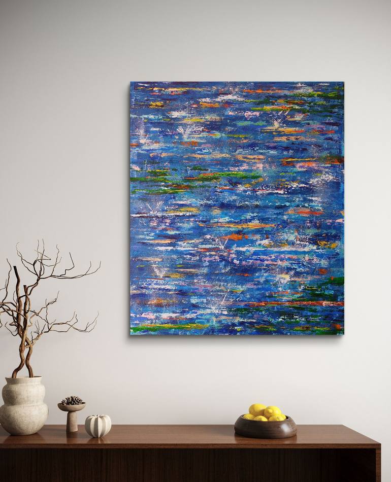 Original Abstract Expressionism Water Painting by Raffaella Lupetti