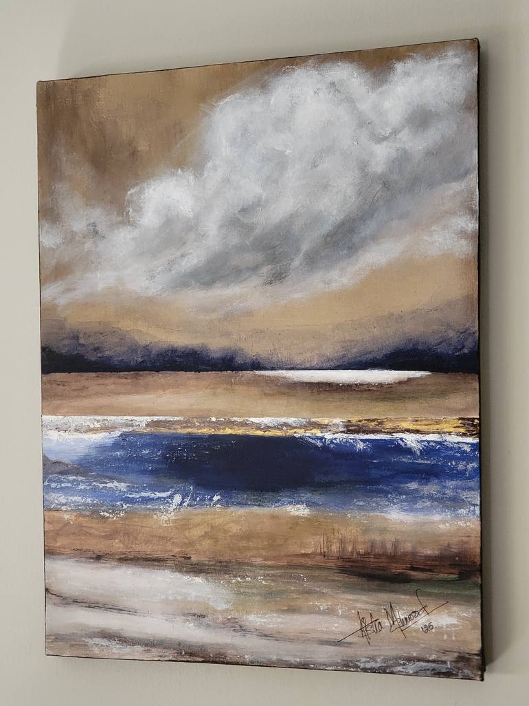 Original Abstract Seascape Painting by Aisha Mahmood