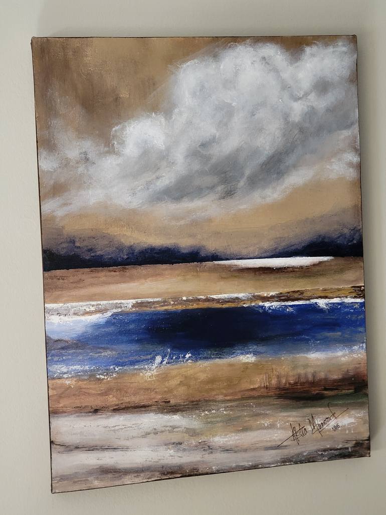 Original Abstract Seascape Painting by Aisha Mahmood