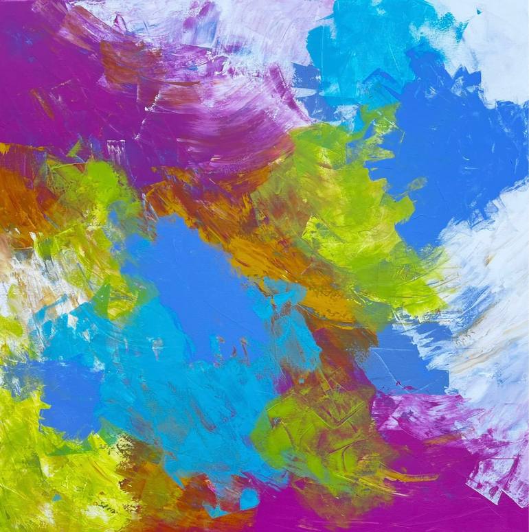Original Abstract Painting by Annette Aspen | Abstract Art on Canvas | 'It's Going To Be A Good Day'