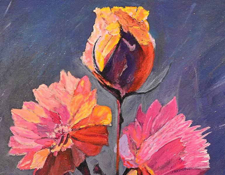 Original Abstract Expressionism Still Life Painting by Rade Grahovac