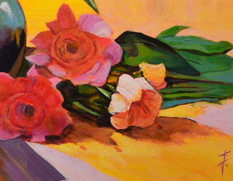 Original Abstract Expressionism Still Life Painting by Rade Grahovac