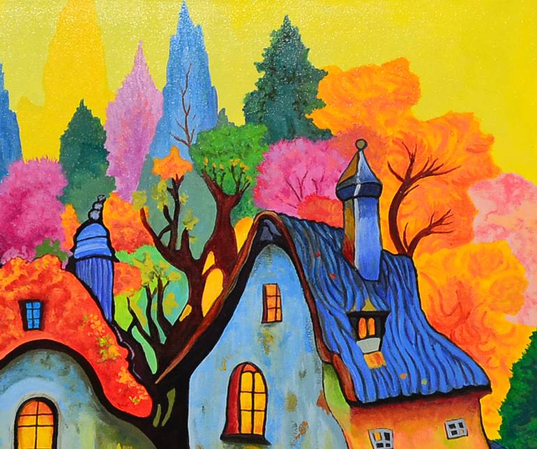 Original Folk Fantasy Painting by Rade Grahovac