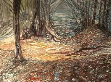 Original Impressionism Landscape Mixed Media by Nancy Amert