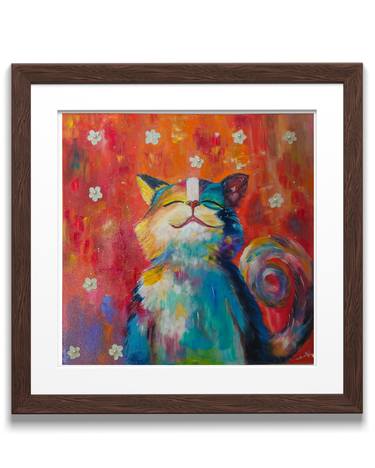 Original Modernism Cats Mixed Media by Swetha Jakulla