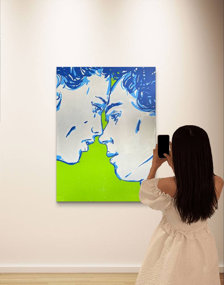 Original Portraiture Love Painting by Luiza Happi