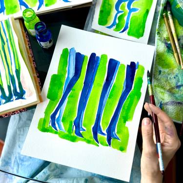 Original Abstract Women Drawing by Luiza Happi