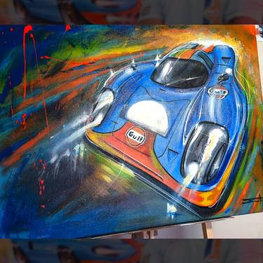 Original Conceptual Car Painting by Julio Caetano