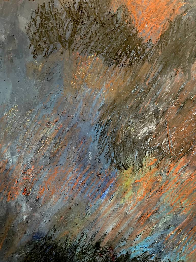 Original Abstract Expressionism Abstract Painting by Asazak Azvahiransiri
