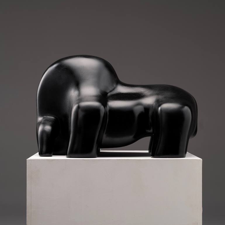 Original Abstract Expressionism Animal Sculpture by Zhang Youzhi