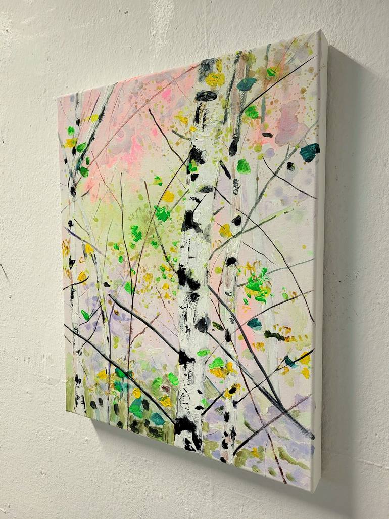 Original Expressionism Tree Painting by Tanja Vetter