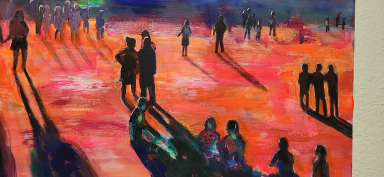 Original Expressionism People Painting by Tanja Vetter