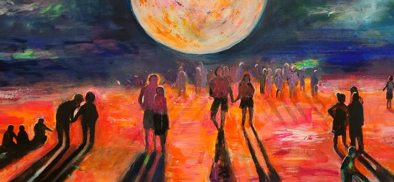 Original Expressionism People Painting by Tanja Vetter