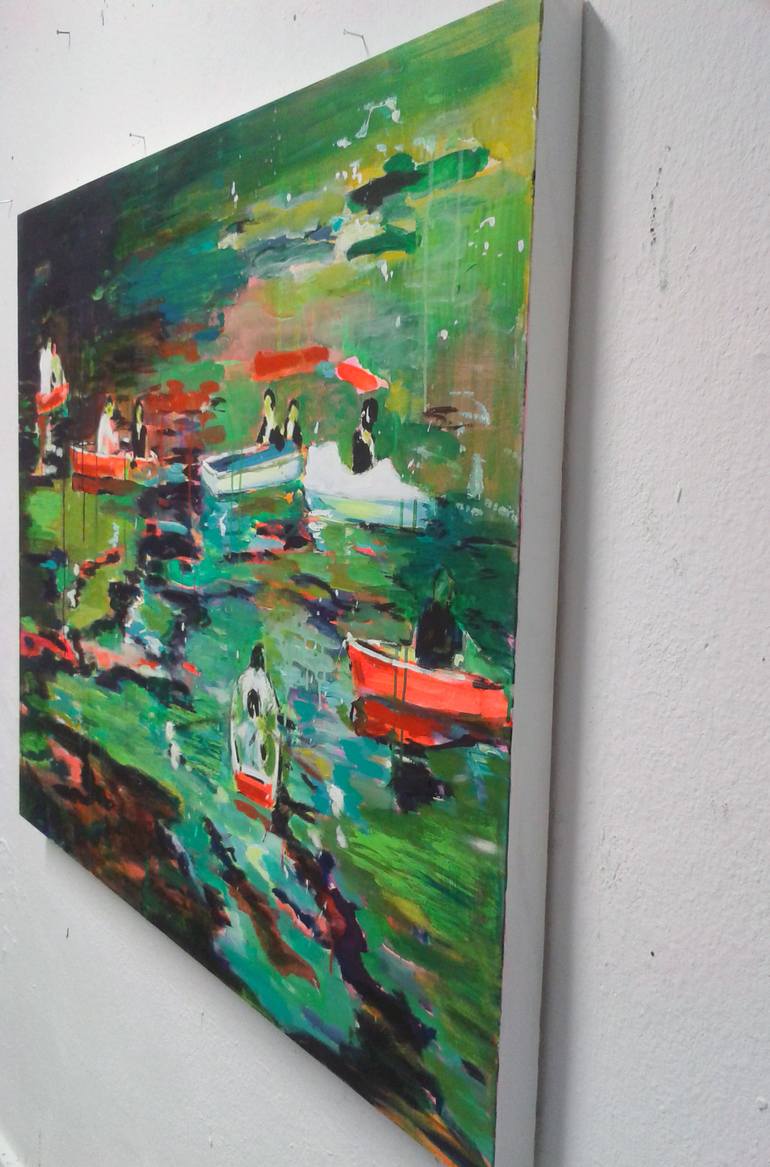 Original Expressionism Seascape Painting by Tanja Vetter