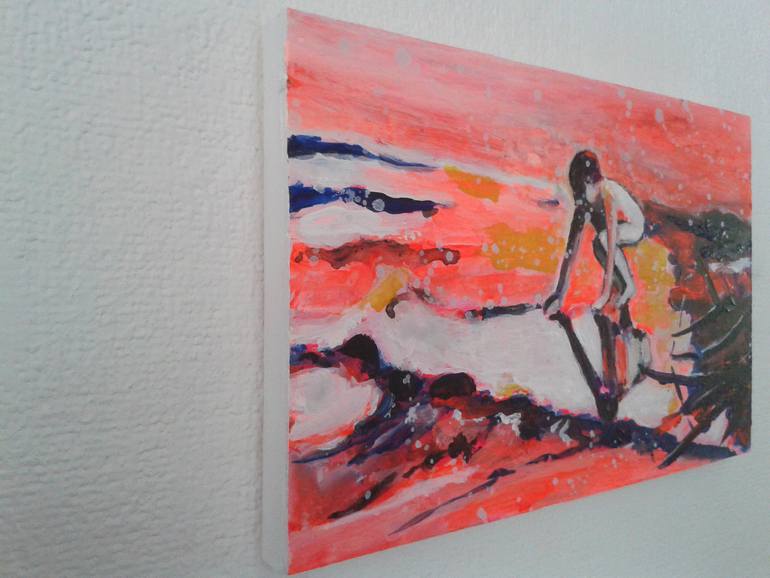 Original Expressionism Beach Painting by Tanja Vetter
