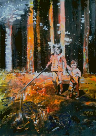 Print of Expressionism Children Paintings by Tanja Vetter