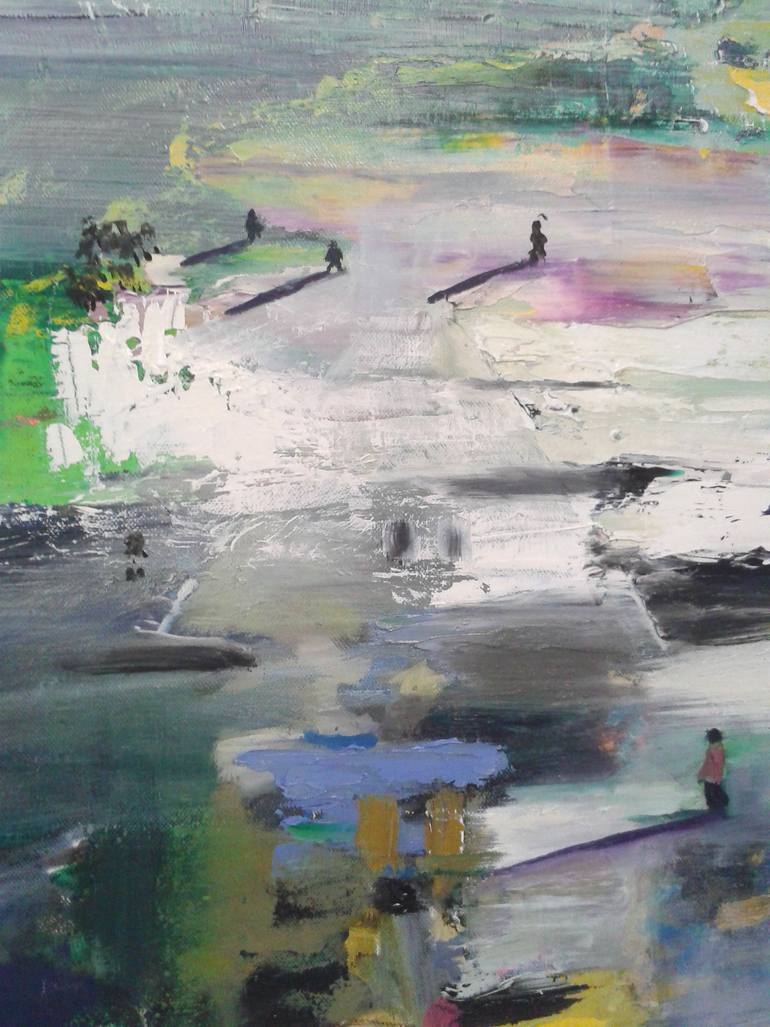 Original Expressionism Landscape Painting by Tanja Vetter