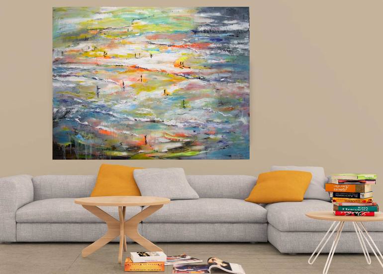 Original Abstract Beach Painting by Tanja Vetter