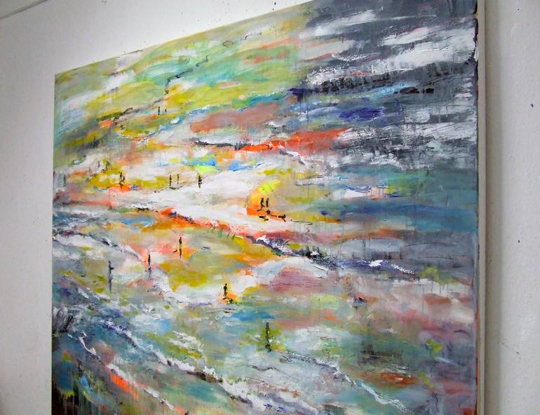 Original Abstract Beach Painting by Tanja Vetter