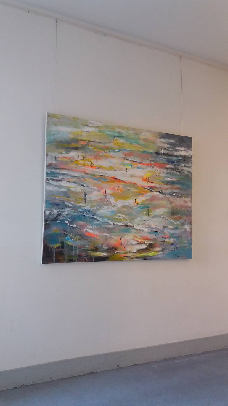 Original Abstract Beach Painting by Tanja Vetter