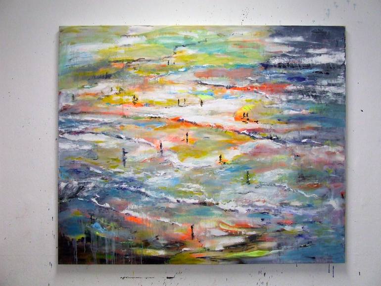 Original Abstract Beach Painting by Tanja Vetter