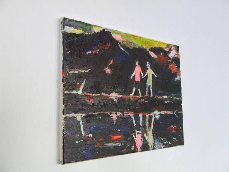 Original Expressionism Children Painting by Tanja Vetter