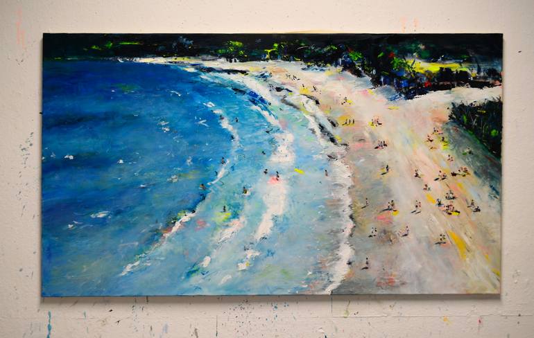 Original Abstract Beach Painting by Tanja Vetter