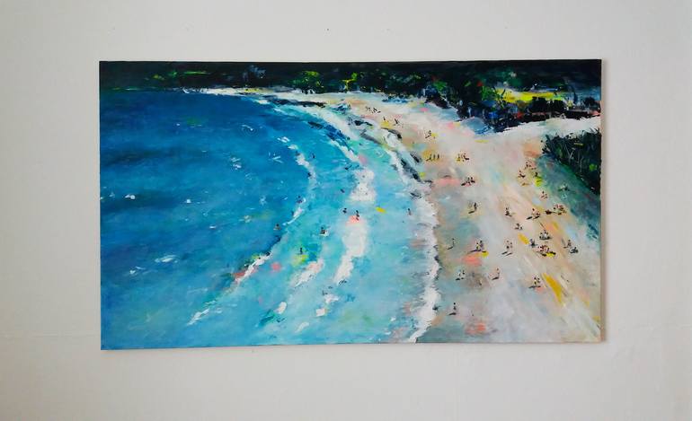 Original Abstract Beach Painting by Tanja Vetter