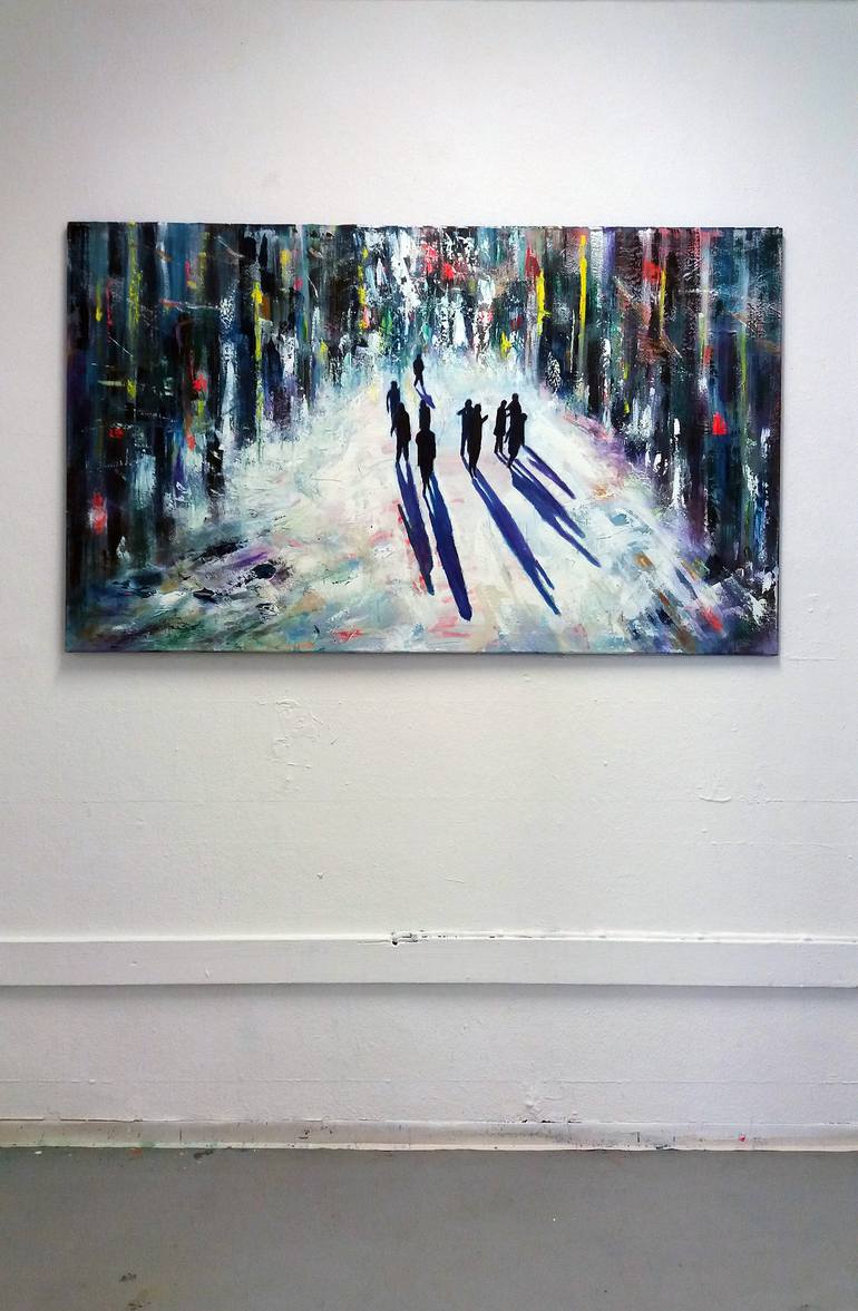 Original Expressionism People Painting by Tanja Vetter