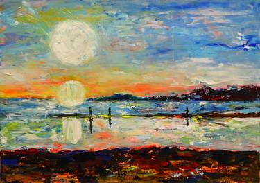 Print of Expressionism Beach Paintings by Tanja Vetter