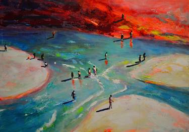 Print of Figurative Beach Paintings by Tanja Vetter