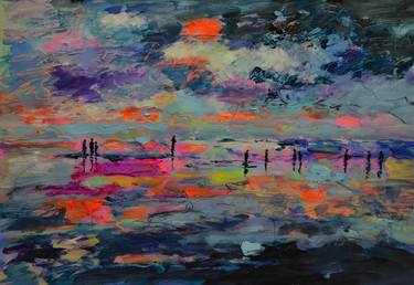 Print of Expressionism Beach Paintings by Tanja Vetter