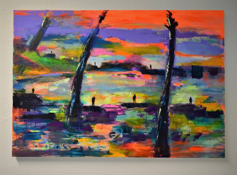 Original Expressionism Landscape Painting by Tanja Vetter