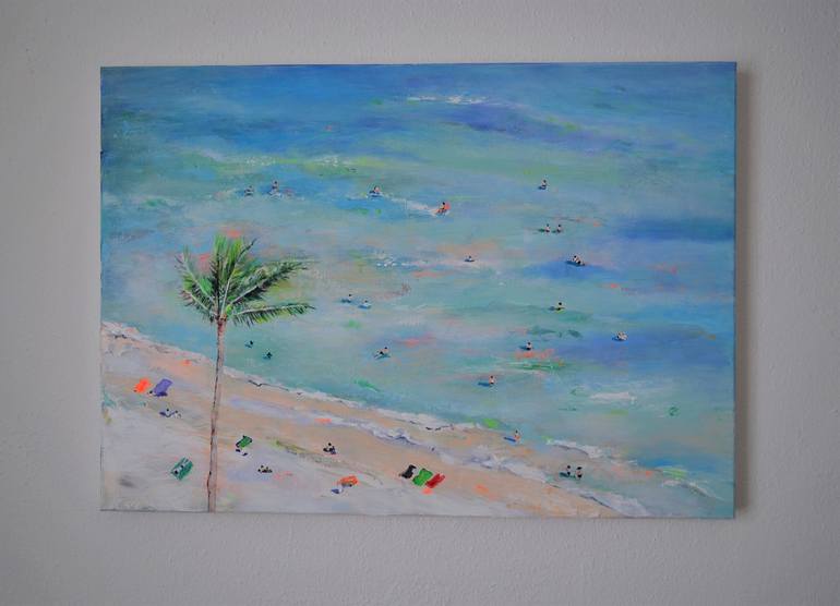 Original Impressionism Beach Painting by Tanja Vetter