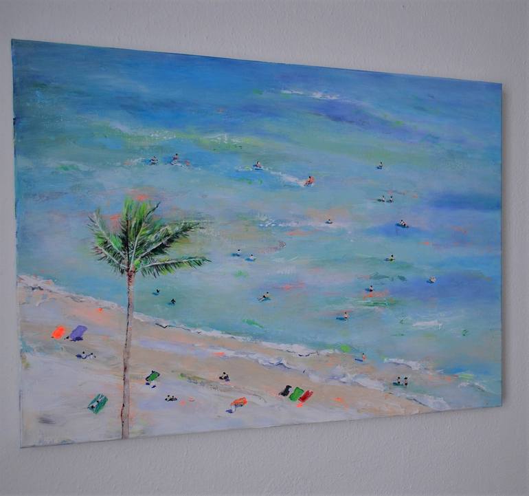 Original Impressionism Beach Painting by Tanja Vetter