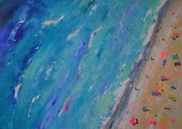 Original Expressionism Beach Paintings by Tanja Vetter