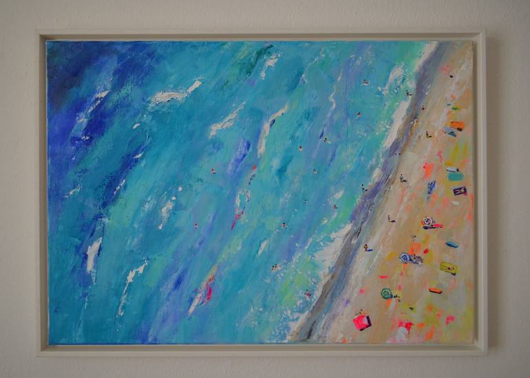 Original Expressionism Beach Painting by Tanja Vetter