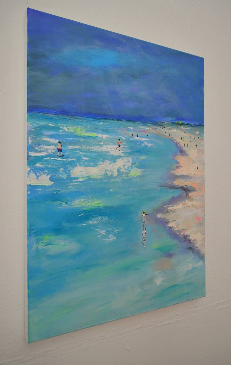 Original Expressionism Beach Painting by Tanja Vetter