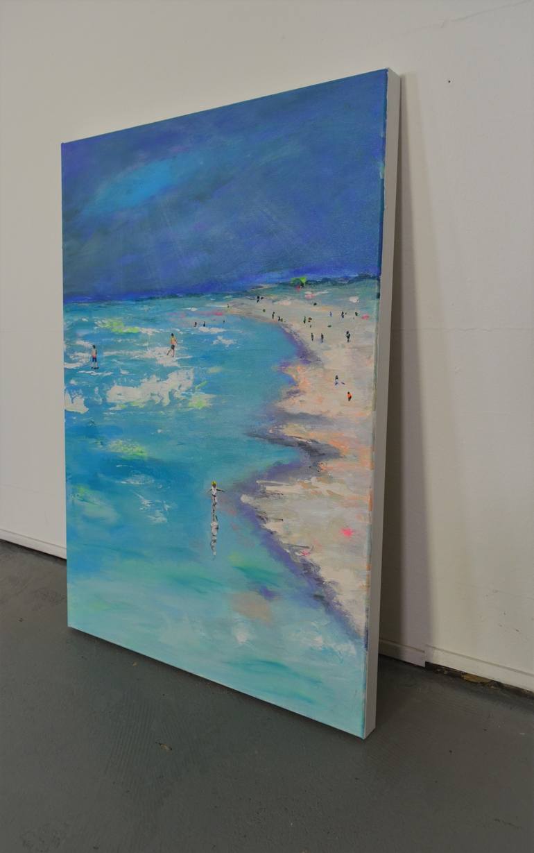 Original Expressionism Beach Painting by Tanja Vetter