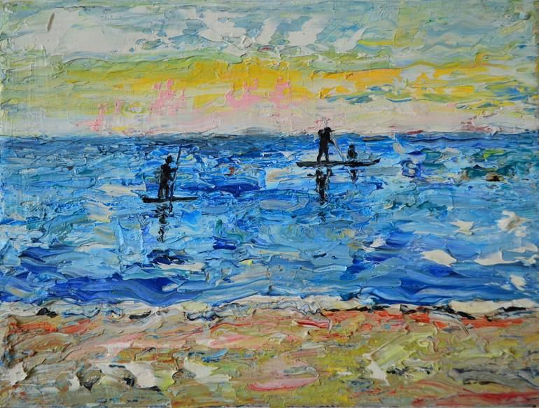 Original Expressionism Beach Paintings by Tanja Vetter